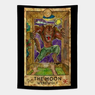 The Moon. Major Arcana Tarot Card. Tapestry