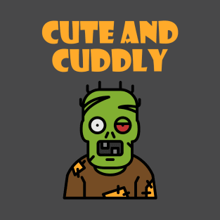 Cute and Cuddly Creepy Green Monster Dark Color T-Shirt