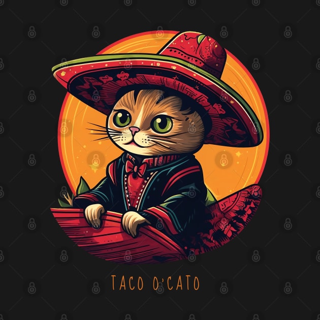 Mexican Cat Taco Ocato Funny by origato