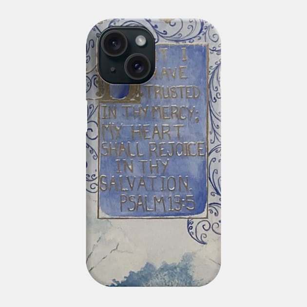 Snowy Bible Verse Watercolor Phone Case by Gallery Digitals