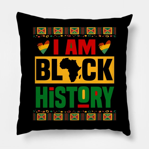 I Am Black History Pillow by Pigmentdesign