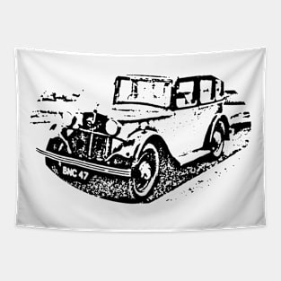 Morris 10-4 vintage British classic car (black) Tapestry