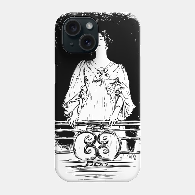 Gibson Girl Balcony Phone Case by banditotees