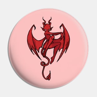 Mischievous Red Devil Pin