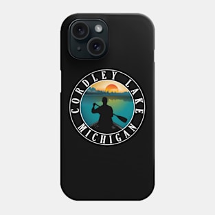 Cordley Lake Canoeing Michigan Sunset Phone Case