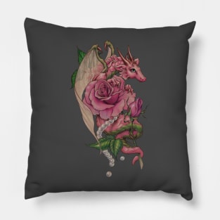 Pink Rose Dragon (June) Pillow