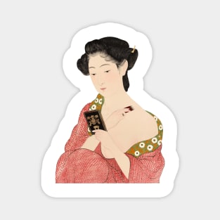 Lady, Asian art, History art Magnet