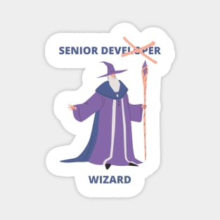 Senior Developer Senior Wizard Software Developer Gift Magnet