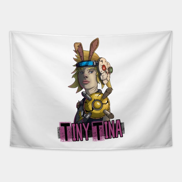 Grown Up Tiny Tina Tapestry by Art of Arklin