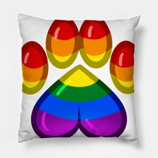 LGBTQ+ Pride Heart Paws - Gay Pillow