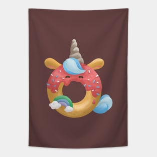 Donut with Unicorn Shape Tapestry