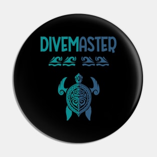 Polynesian Turtle Tattoo Design -Divemaster Scuba Diving Pin