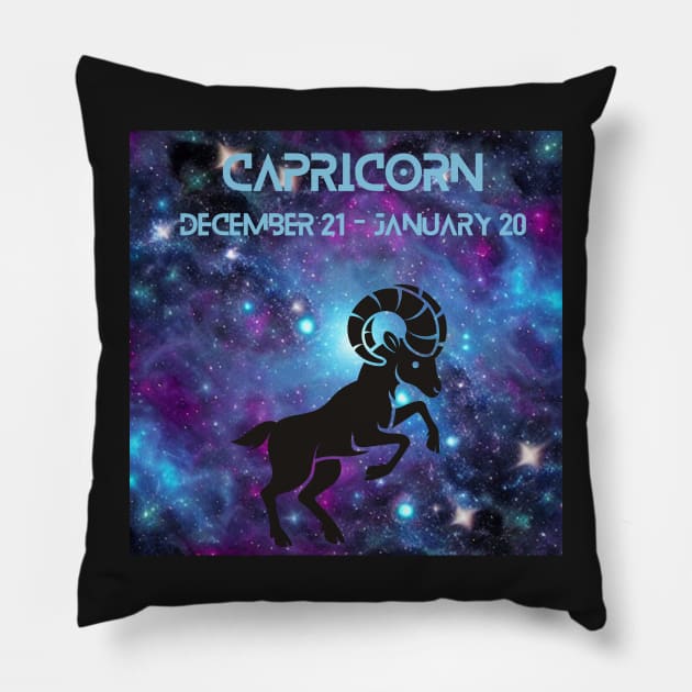 Capricorn zodiac sign Pillow by FineArtworld7