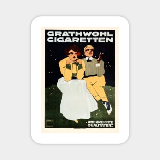 GRATHWOHL CIGARETTEN by Ludwig Hohlwein Vintage German Cigarettes Advertisement Magnet