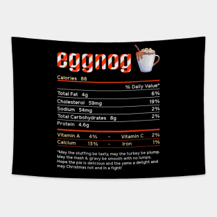 Eggnog Nutrition - Facts Funny Christmas - Thanksgiving Food Tapestry