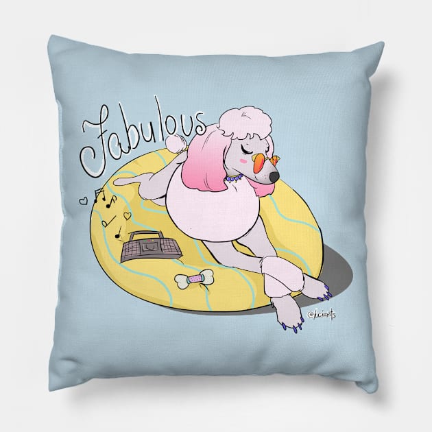 Fabulous Poodle Pillow by @akaluciarts