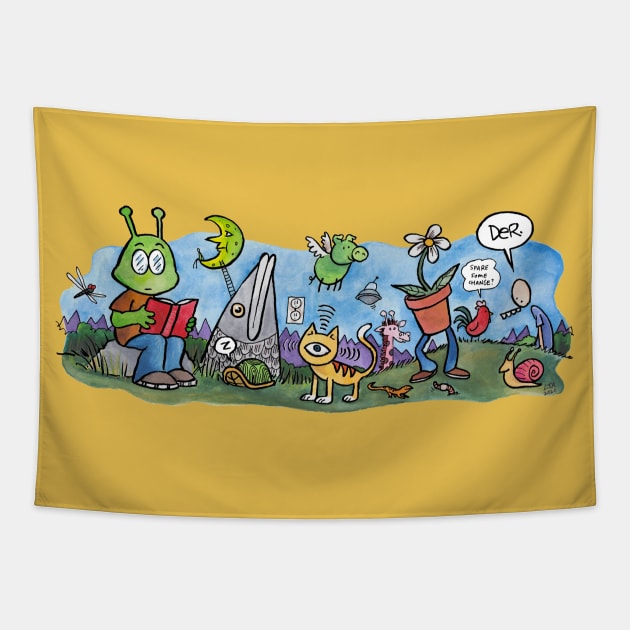 Rise of the Molecule – Weird Things Tapestry by LAB Ideas