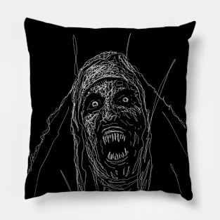 HORROR NUN SKETCH Pillow