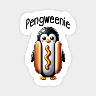 Penguin Hotdog in a Bun, a Pengweenie Magnet