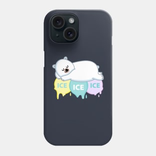 Polar bear on ice Phone Case