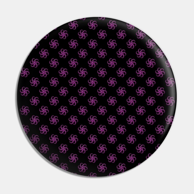 Yin Yang Design - Pink Color Spider Pattern Pin by The Black Panther