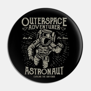 Outer-space Adventurer Aim for the Stars Astronaut Pin