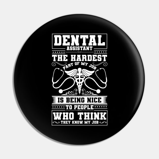 Dentist Appreciation Dentistry Dental Assistant Pin by IngeniousMerch