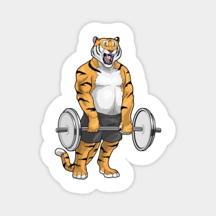 Tiger Bodybuilder Dumbbell Bodybuilding Magnet