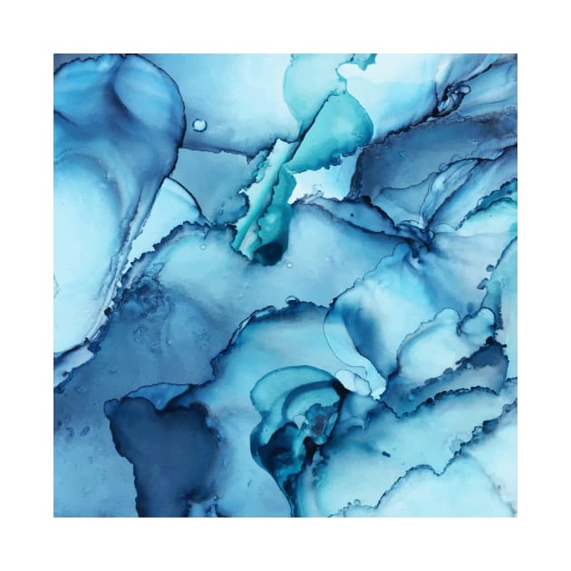 The Blue Abyss - Alcohol Ink Painting by Elizabeth Karlson Art