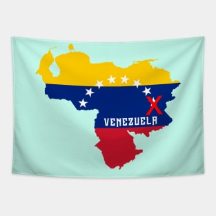 Venezuela flag & map Tapestry