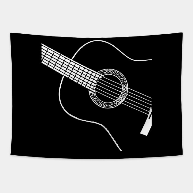 Cool Unique Guitar Sketch Gift Guitarist Musician Guitar Player Bassist Guitars Guitar Gifts Tapestry Teepublic Guitar photography edited to look like a drawing or sketch. teepublic