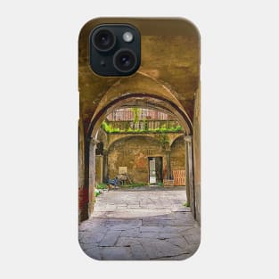 A courtyard in Luca Italy Phone Case