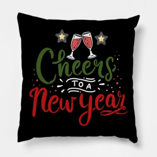 cheers to a new year tshirt Pillow