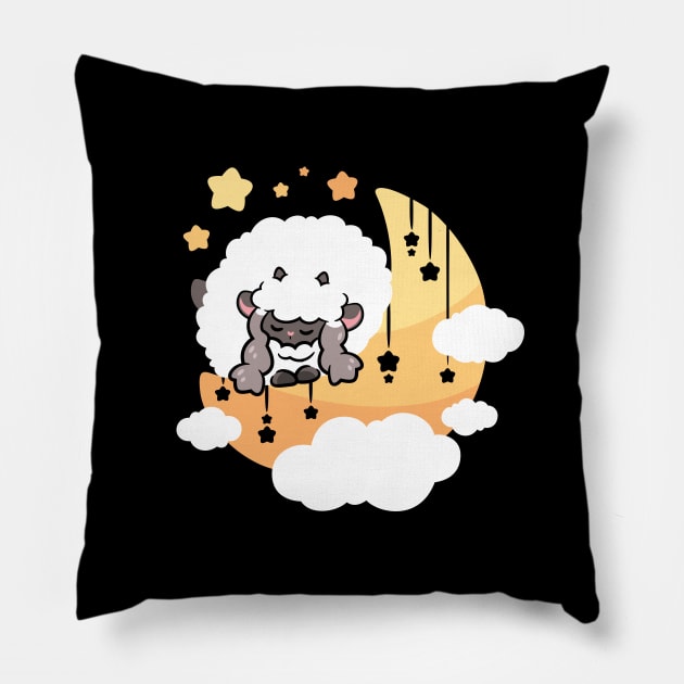 Sleepy Sheep Pillow by mikitzune