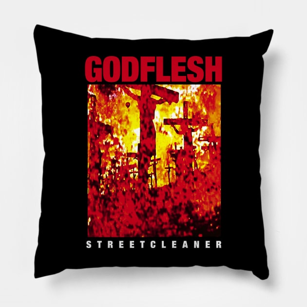 Godflesh Streetcleaner Pillow by Mey X Prints