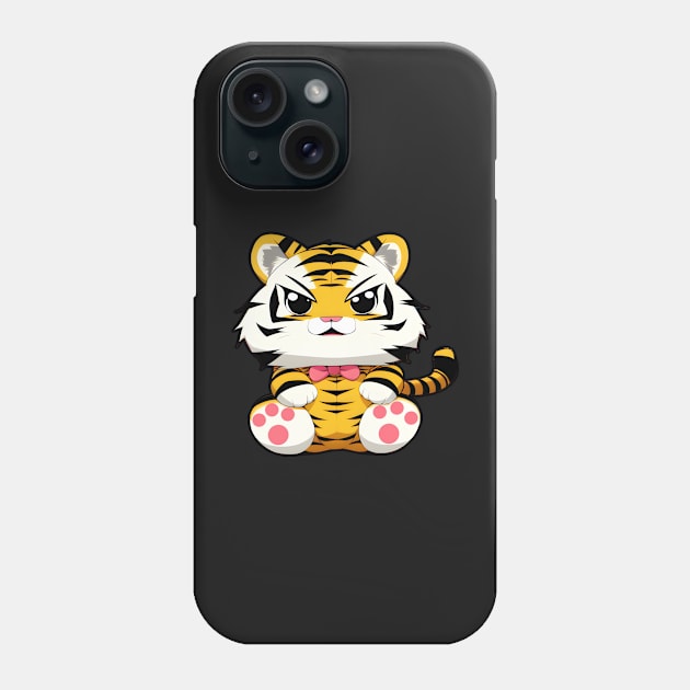 Cute Cartoon Tiger Phone Case by PorinArt