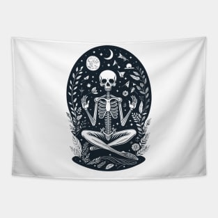 Zen Skull (monochrome) Tapestry