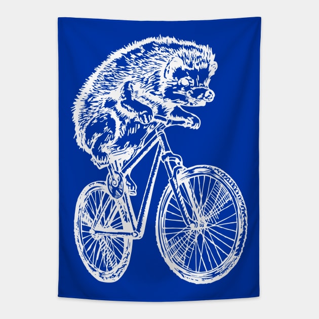 SEEMBO Hedgehog Cycling Bicycle Bicycling Biking Riding Bike Tapestry by SEEMBO