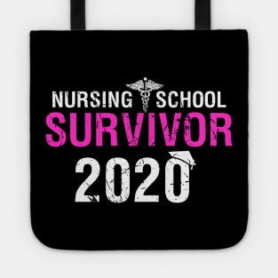 Nurse 2020 Nursing School Survivor Funny Graduation Tote