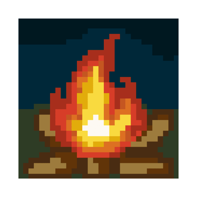 Bonfire in the woods by Uwaki