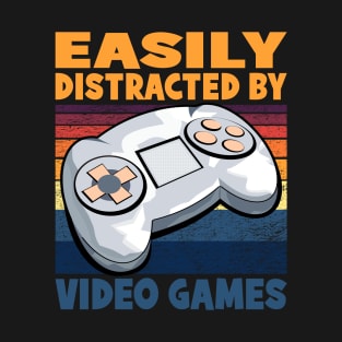 Easily Distracted By Video Games Vintage T-Shirt