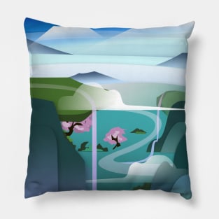 Abstract landscape Pillow