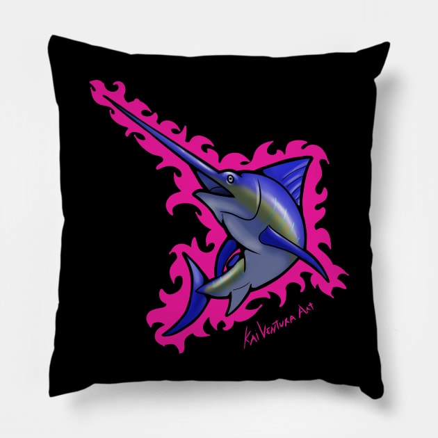 Marlin Rad Design Pillow by Kai Ventura