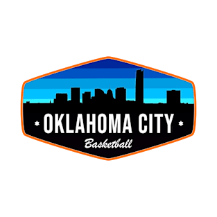 Oklahoma City Basketball Hexagonal Sunset T-Shirt