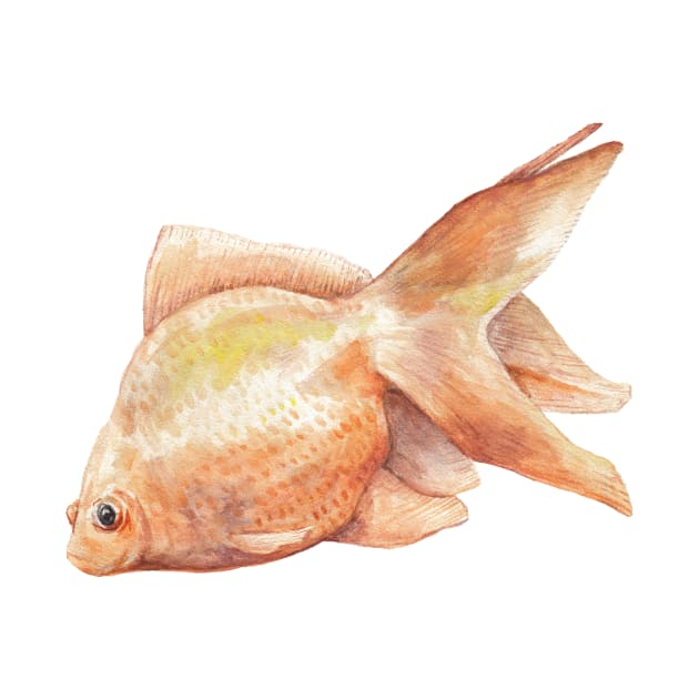 Watercolor Goldfish by wanderinglaur