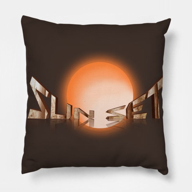 Sun set Pillow by KareemTengo