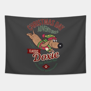 Funny Cute Christmas Doxie Dachshund Dog Tapestry