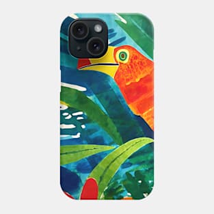 Colorful Tropical Bird Painted Fauvist Rainforest Toucan Phone Case