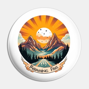 Roaming Free Pin