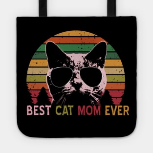 Best Cat MOM Ever - Vintage Retro Cat MOM Gift Tote